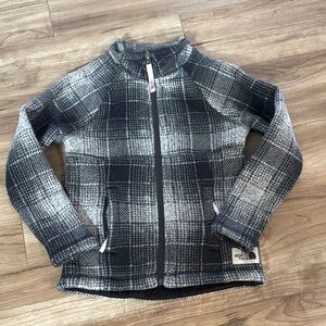 The North Face Charcoal and White Checkered Jacket